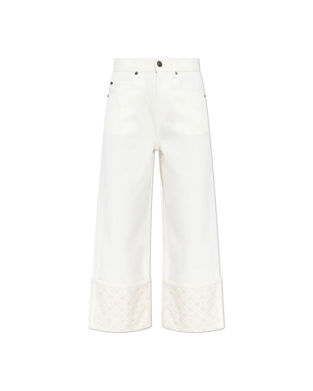 Tory Burch White Cropped Jeans