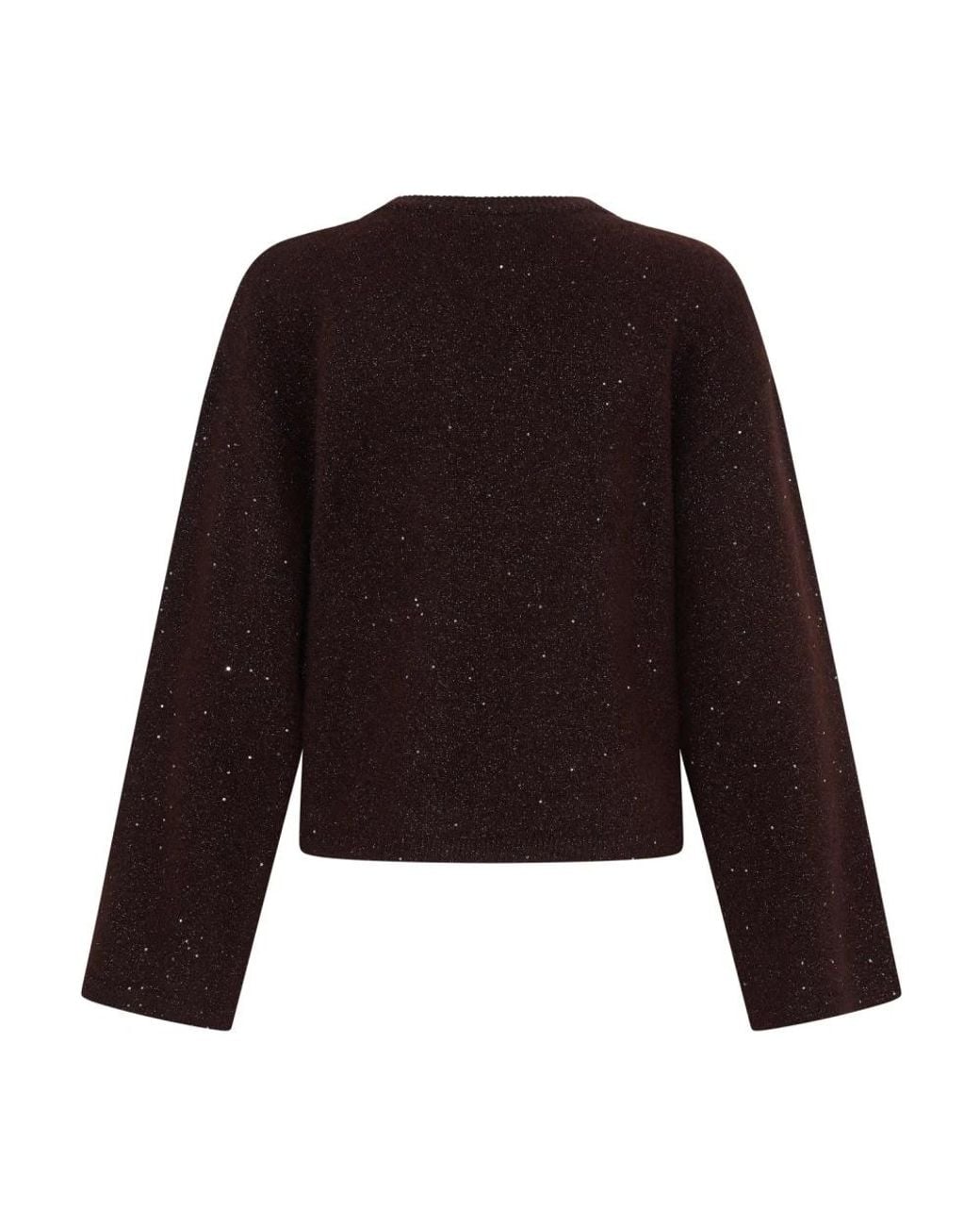 Ichi Brown Strickpullover Mit Rundhalsausschnitt