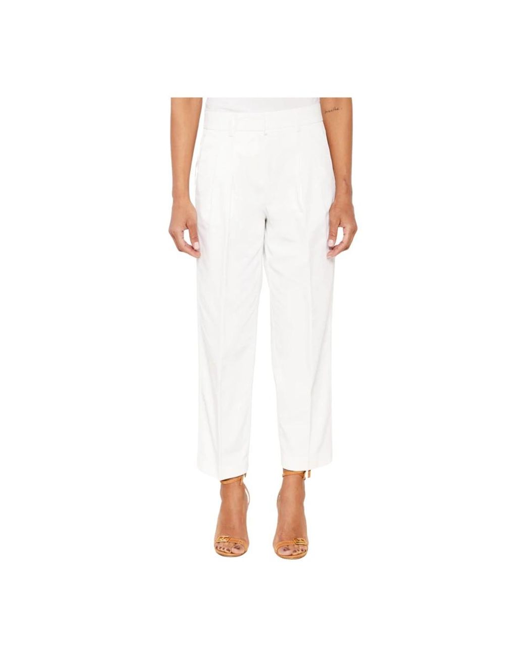 Michael Kors White Slim-Fit Trousers