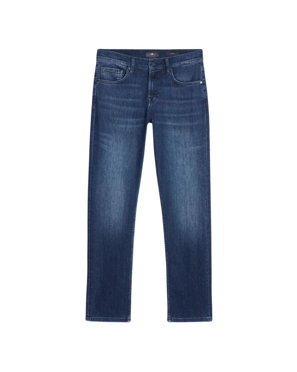 7 For All Mankind Blue Slim Fit Jeans for men