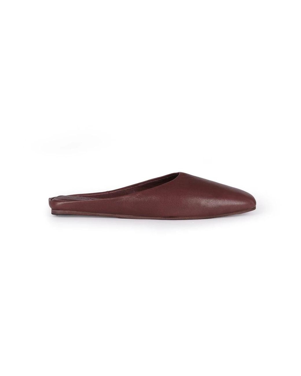 Cortana Schoenen ,Rood ,Leer Platte Muiltjes in het Brown