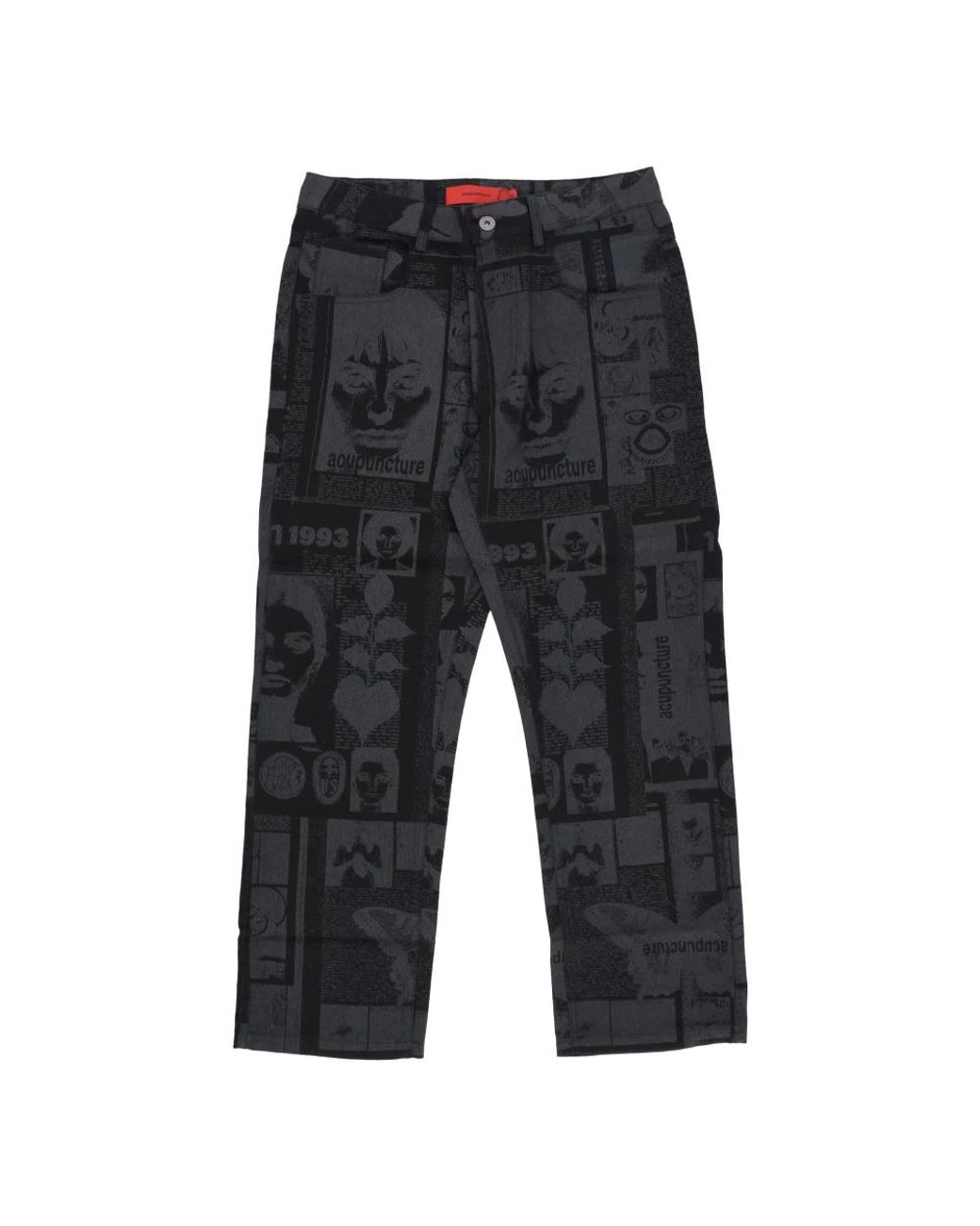 Acupuncture Gray Straight Fit Jeans for men