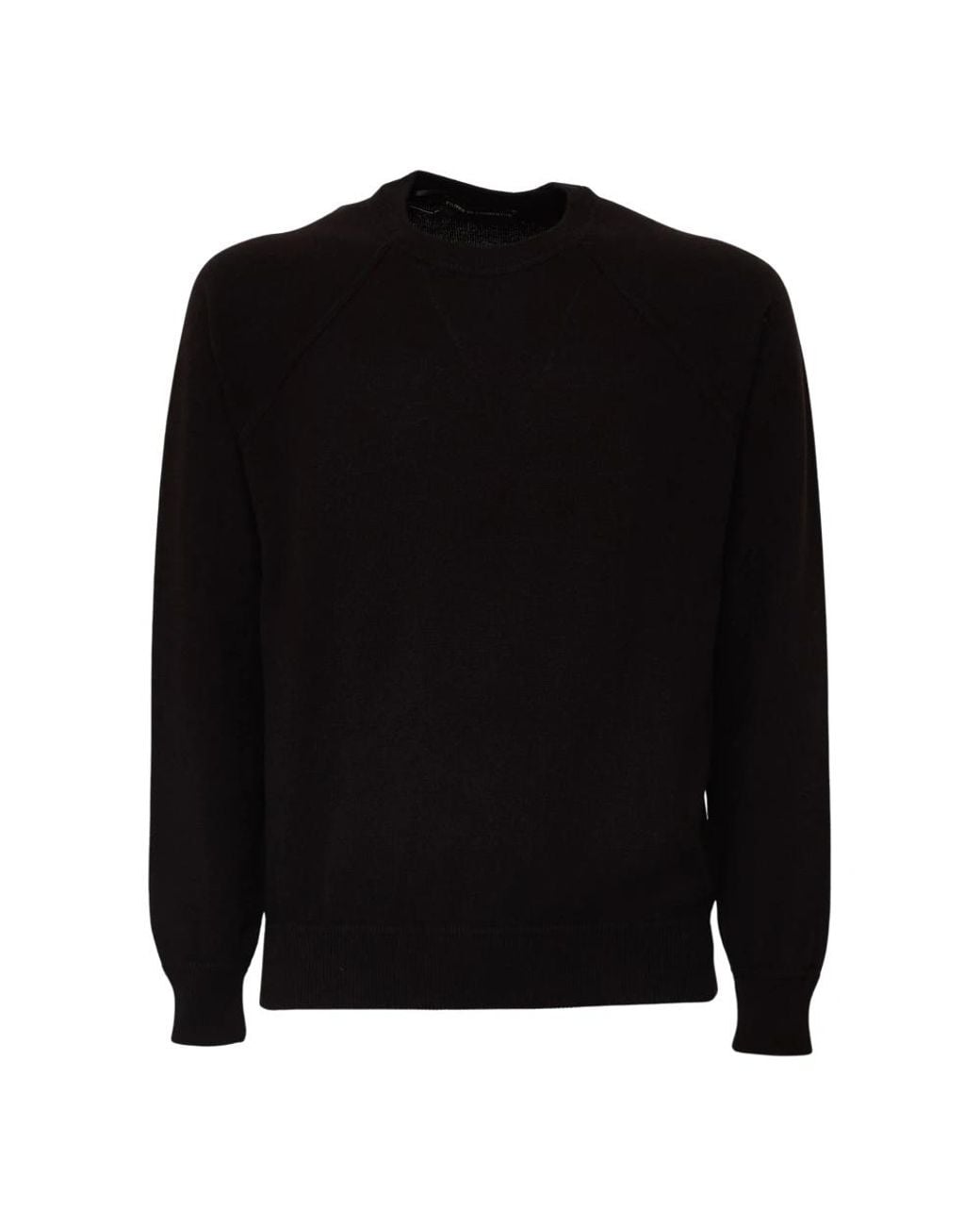 FILIPPO DE LAURENTIIS Black Round-Neck Knitwear for men