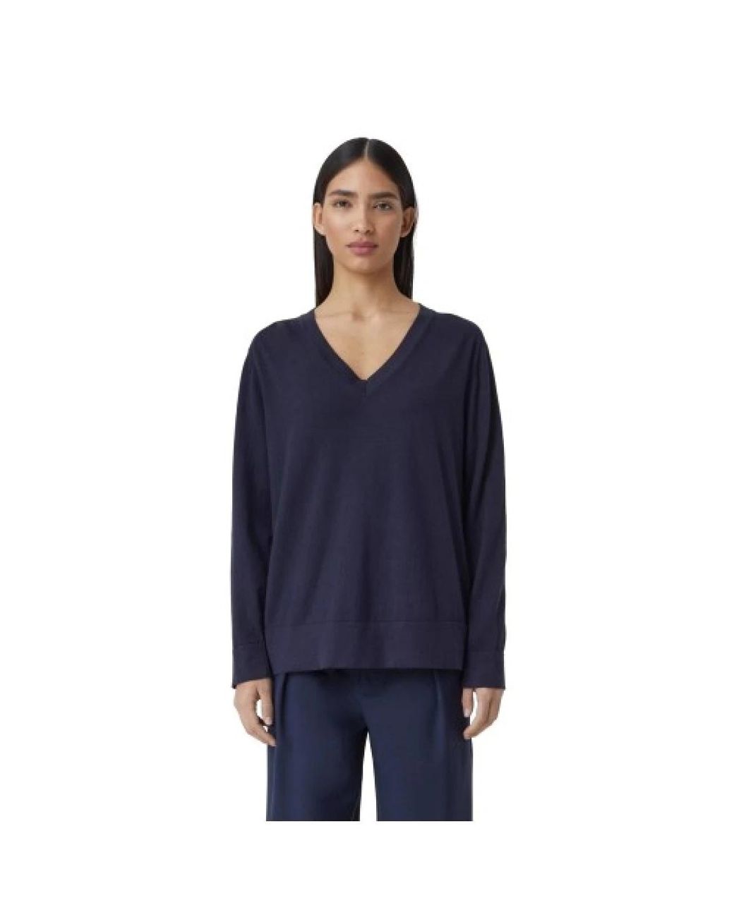 Closed Blue V-Neck Knitwear