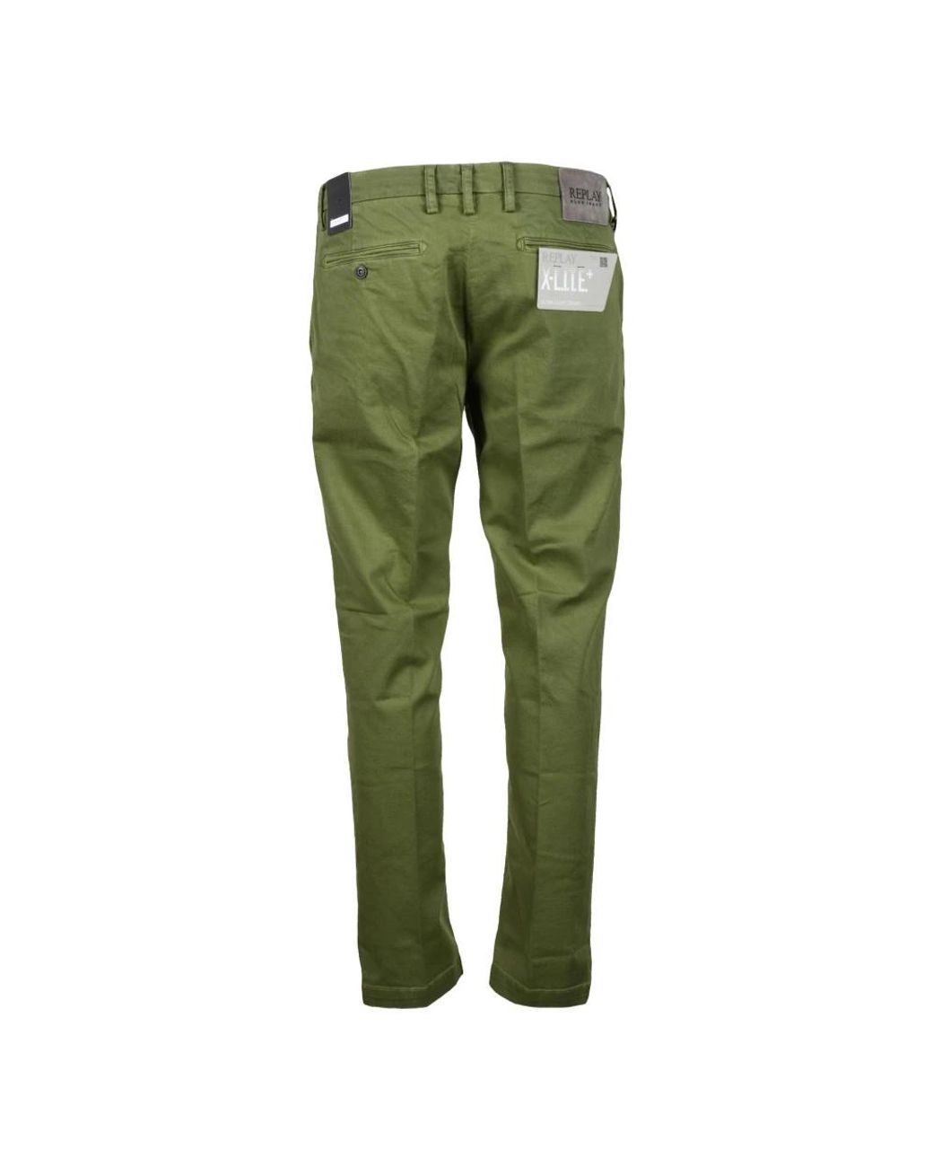 Replay Green Chinos for men