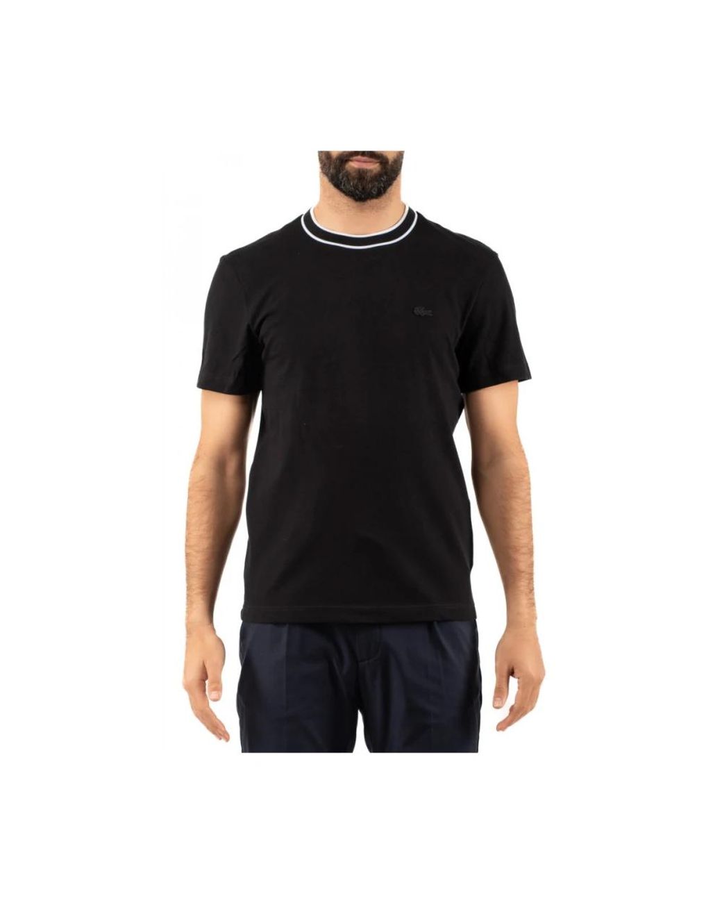 Lacoste Tops ,Zwart ,Stijlvolle Polo Shirt in het Black voor heren