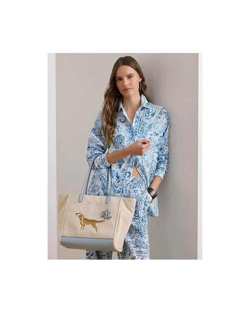 Ralph Lauren White Tote Bags