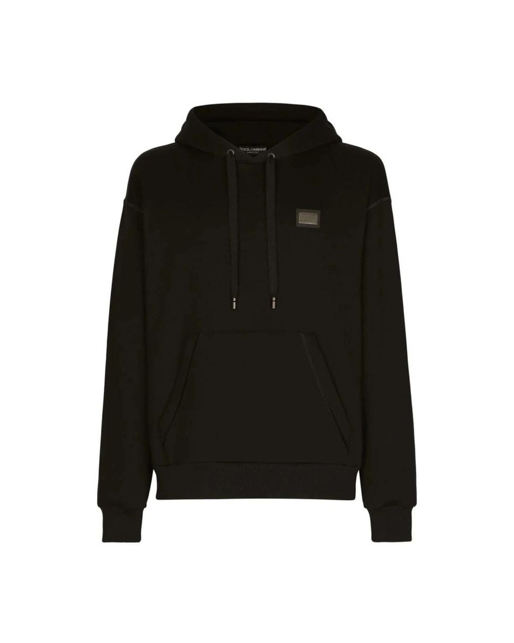Dolce & Gabbana Black Stylish Hoodie Sweatshirt For for men