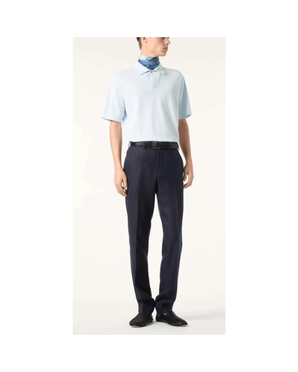 Loro Piana Blue Polo Shirts for men