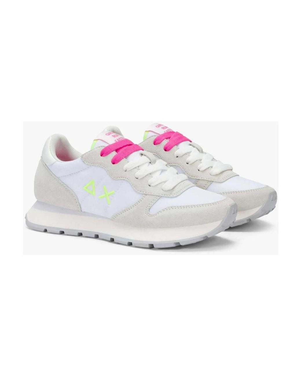 Sun 68 White Sneakers