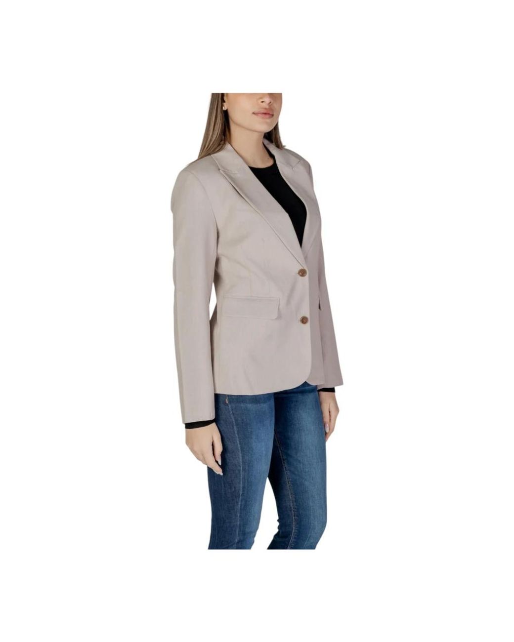 ONLY Jassen ,Polyester Revers Kraag Blazer in het Gray
