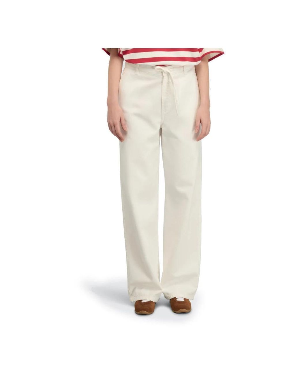 Semicouture White Wide Trousers