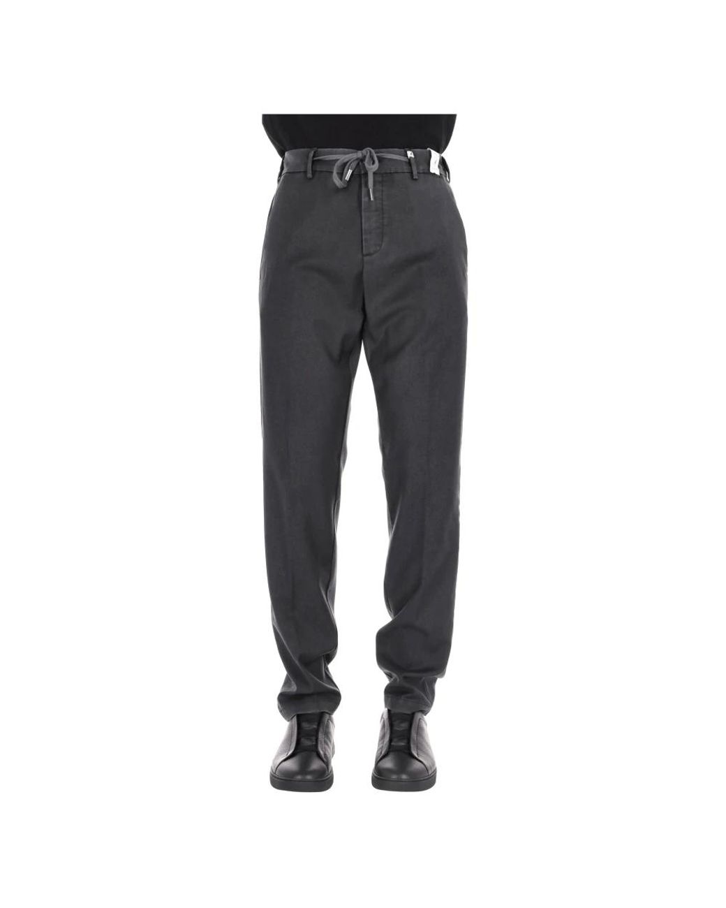 Myths Broeken ,Zwart ,Wol Zwarte Wollen En Kasjmier Broek in het Gray voor heren