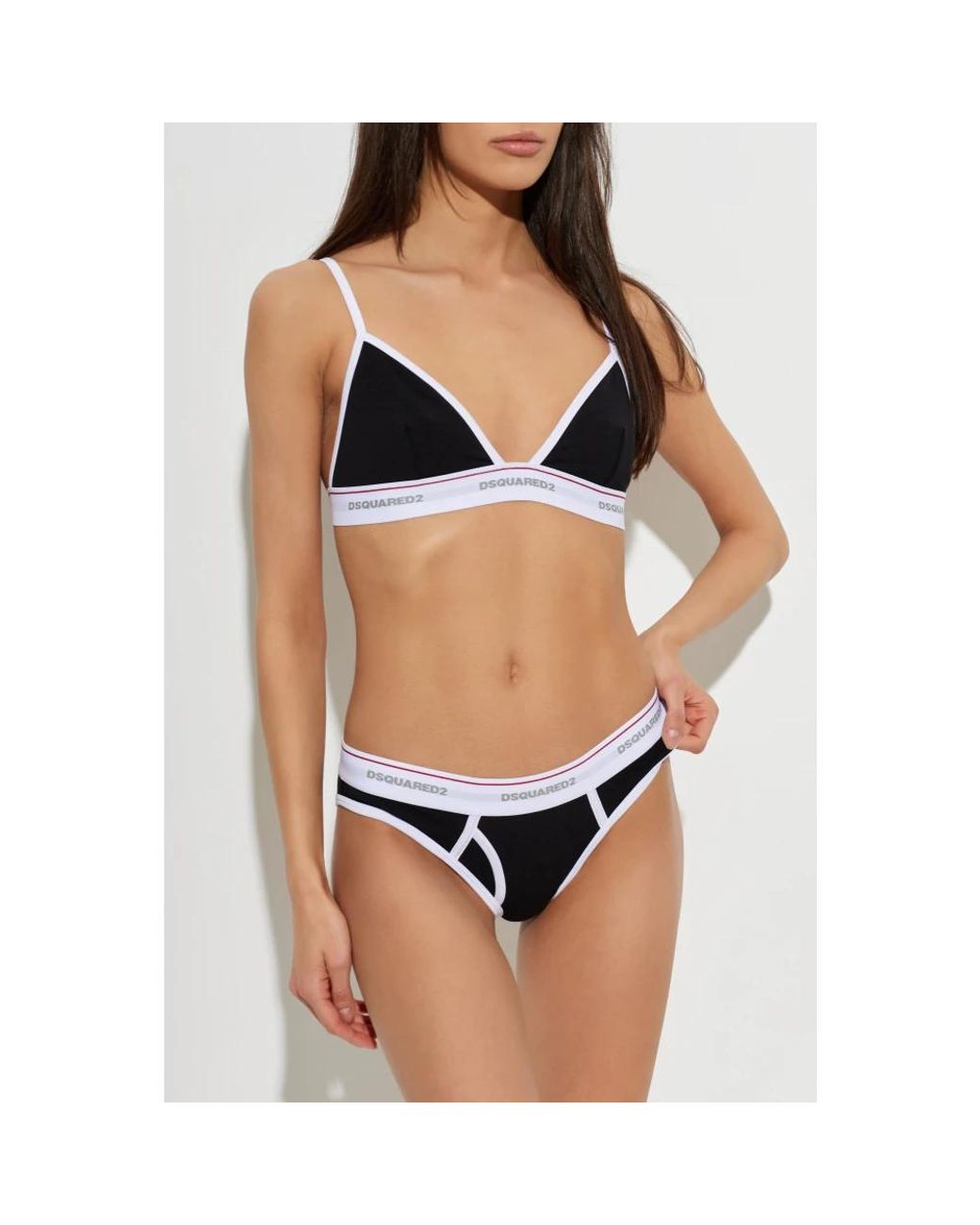 DSquared² Black Logo Bra