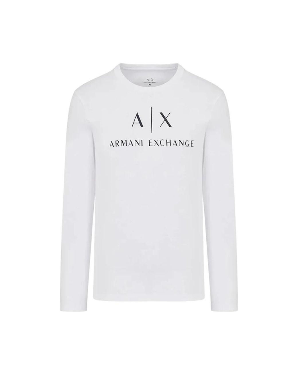 ARMANI EXCHANGE White Long Sleeve Tops for men
