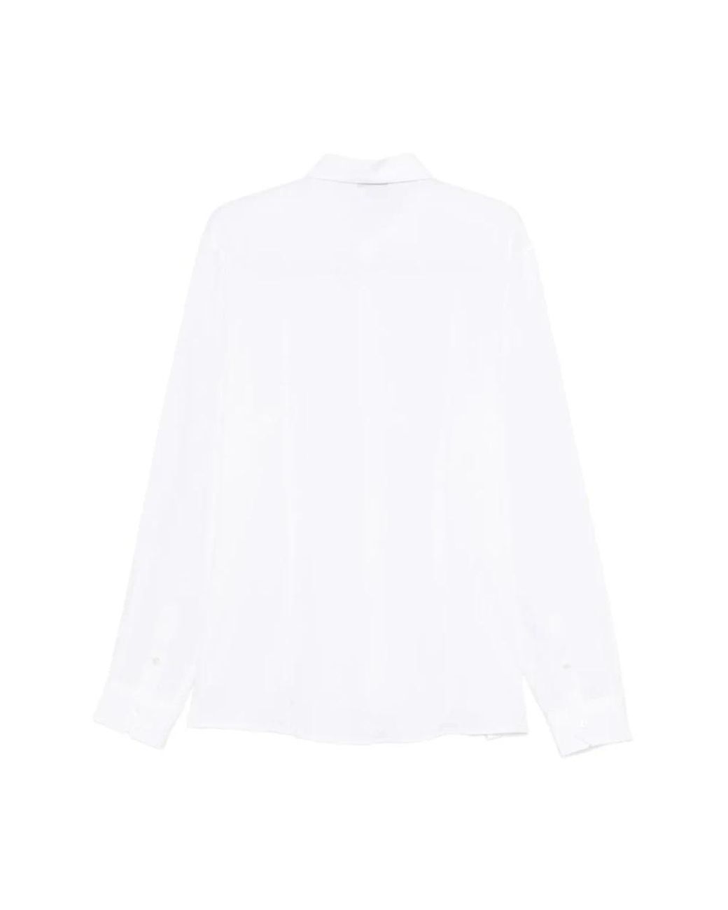 Gran Sasso White Casual Shirts for men