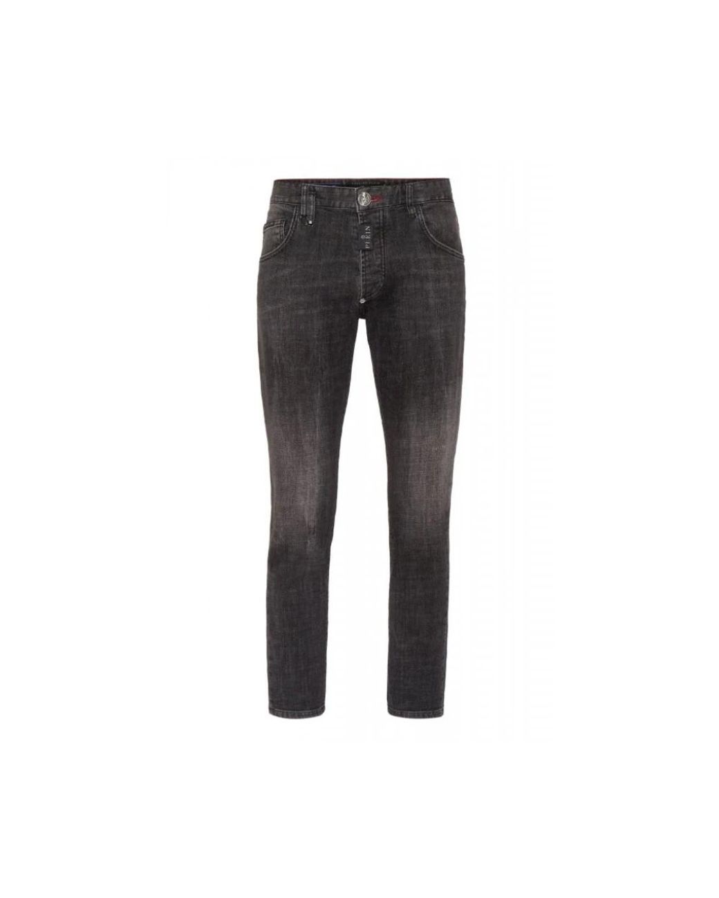 Philipp Plein Black Slim Fit Jeans for men