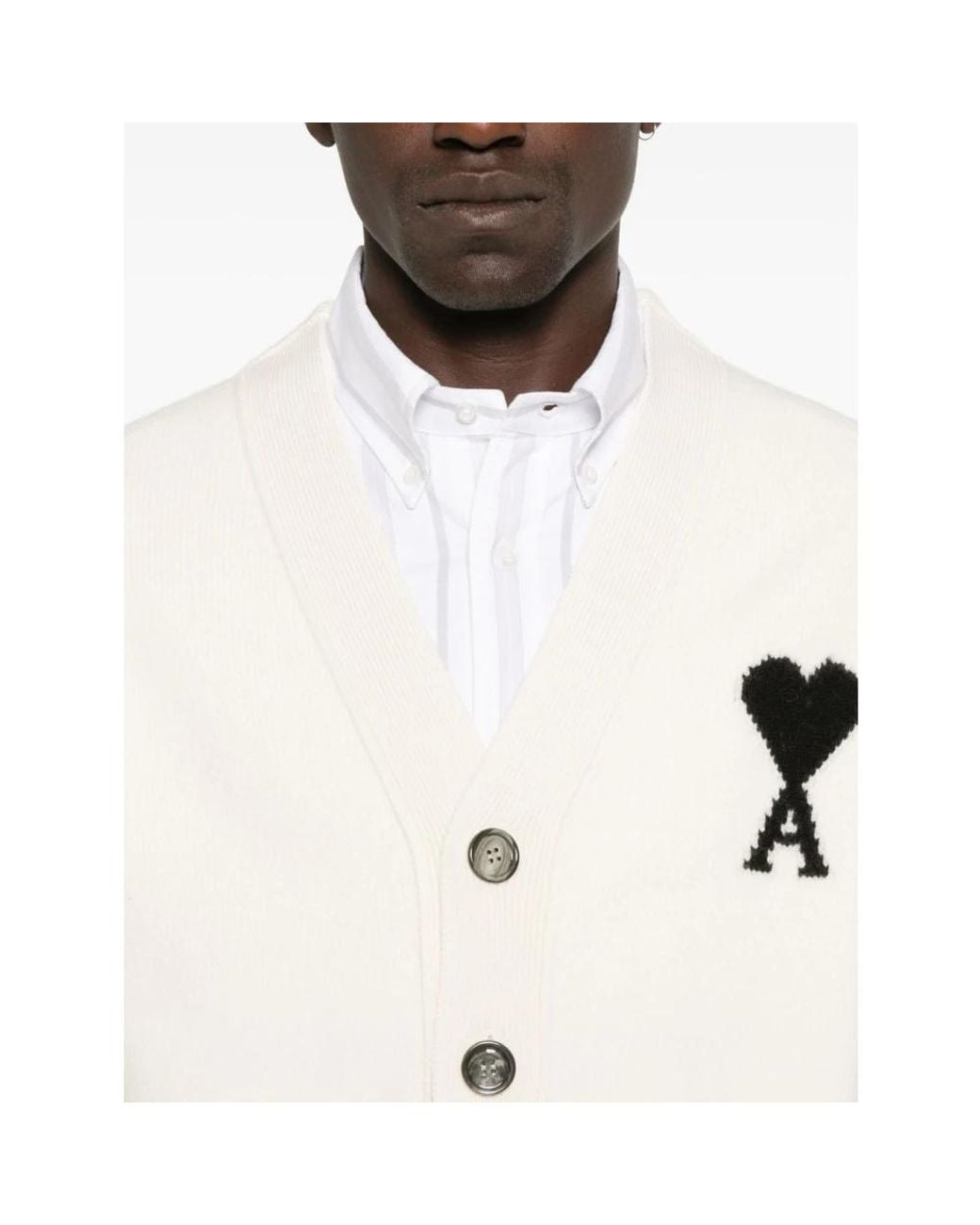 Cardigans AMI en coloris White