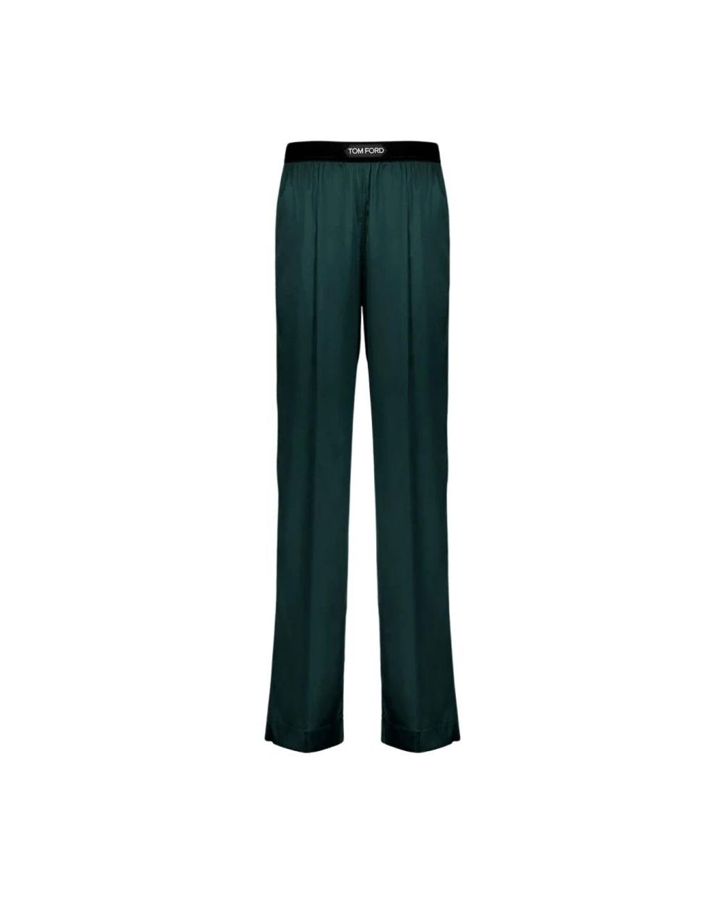 Tom Ford Broeken ,Groen ,Satijn Zijden Satijnen Smaragd Pyjamabroek in het Green