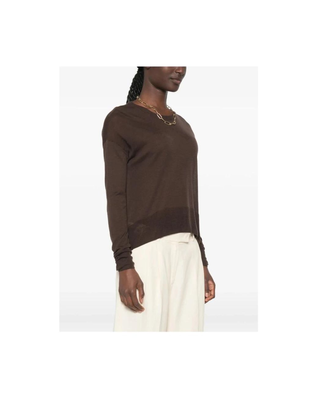 Closed Brown Round-Neck Knitwear