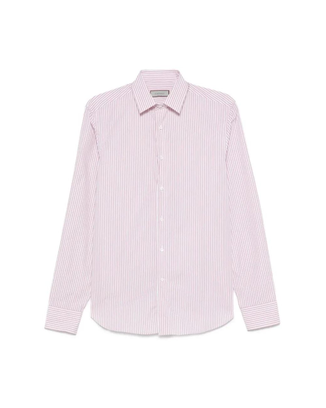 Canali Pink Casual Shirts for men
