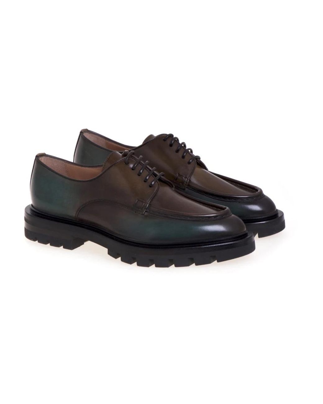 Santoni Black Laced Shoes