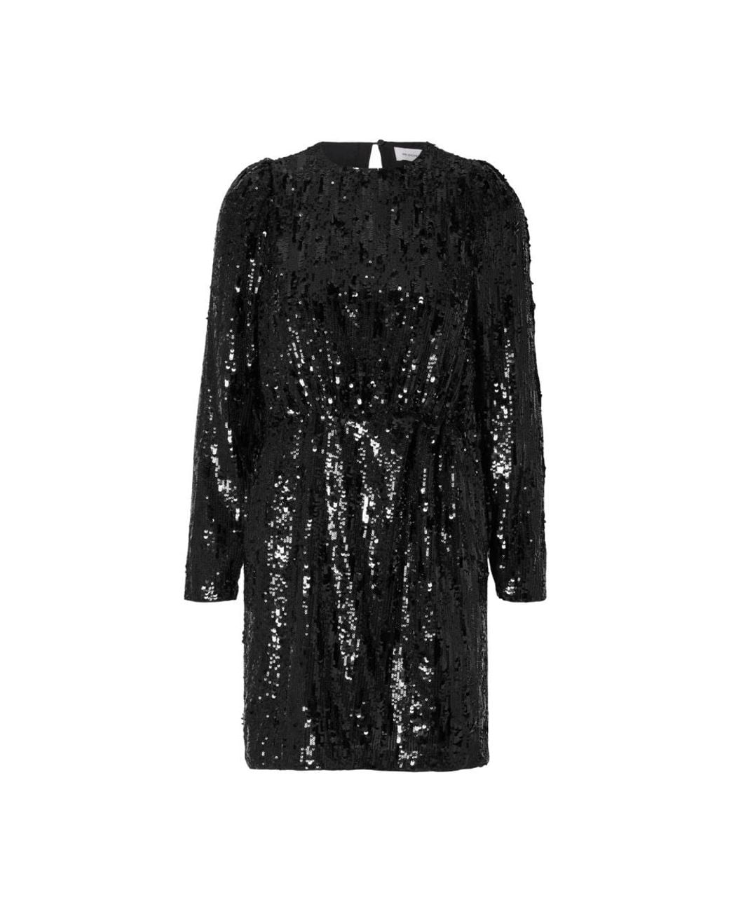 SELECTED Korte Pailletten Jurk in het Black