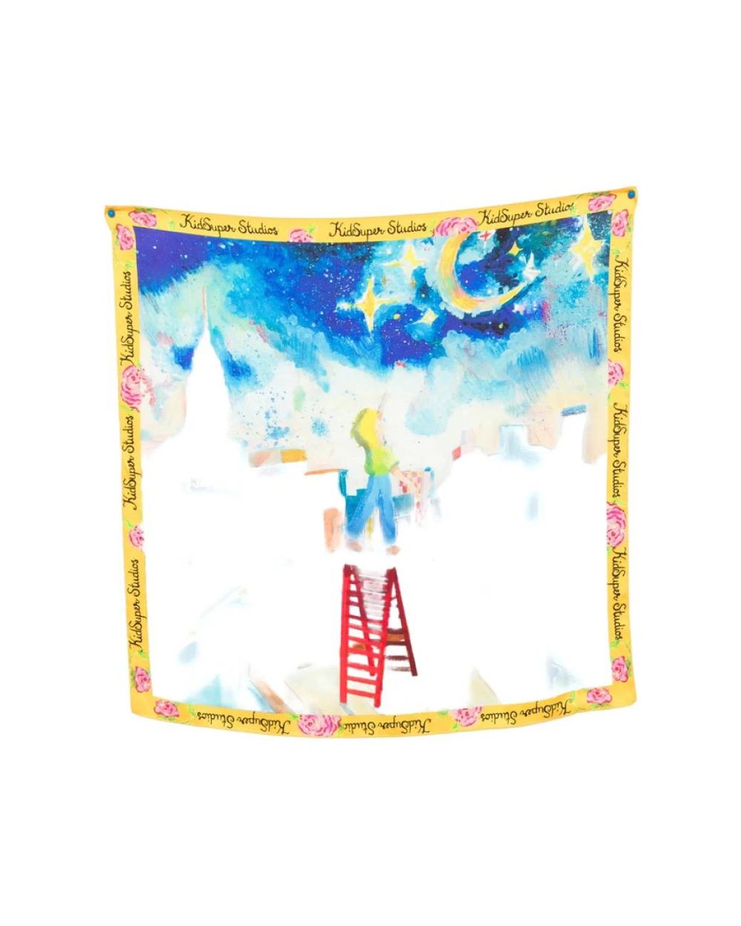 Kidsuper Blue Silk Scarves for men