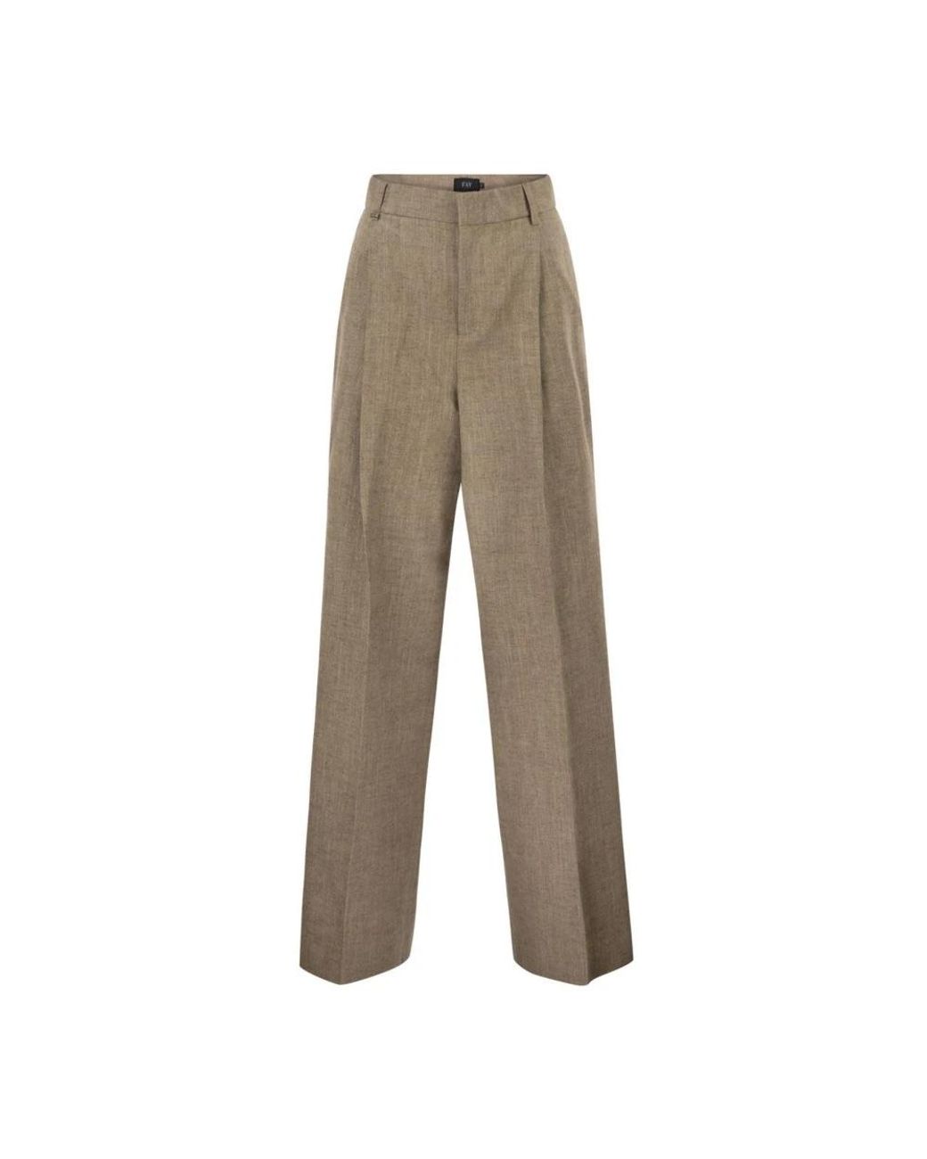 Fay Natural Wide Trousers
