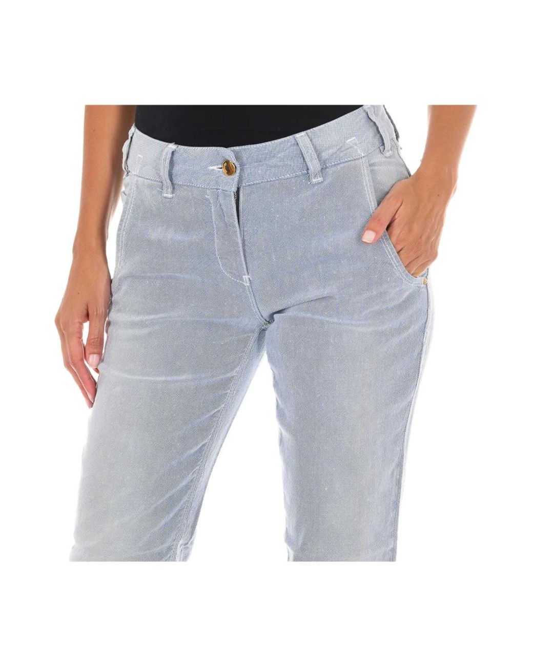 Straight Jeans Met de color Blue