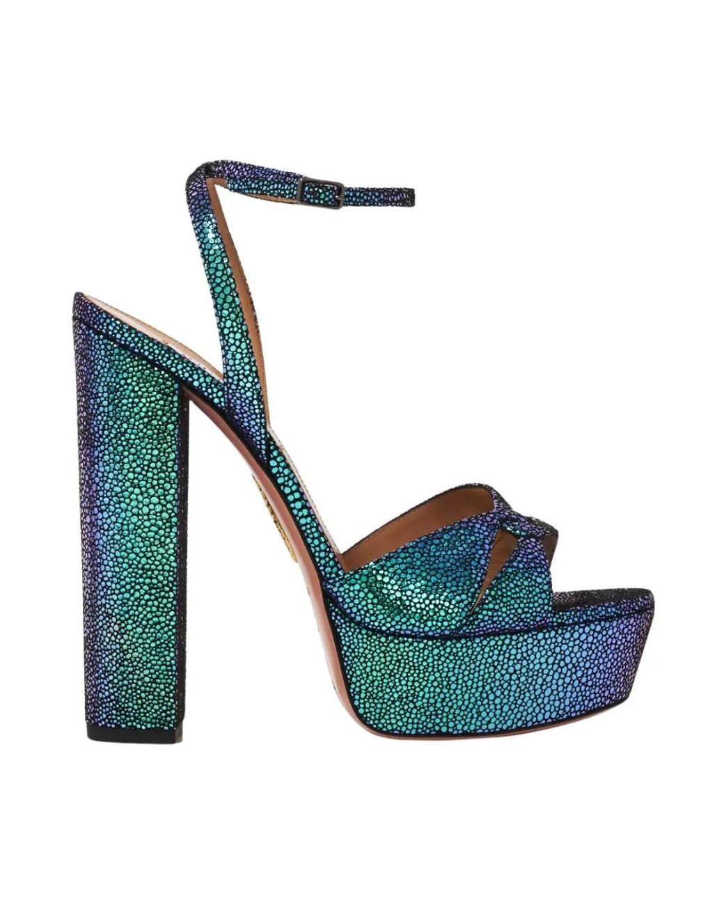 Aquazzura Blue High Heel Sandals