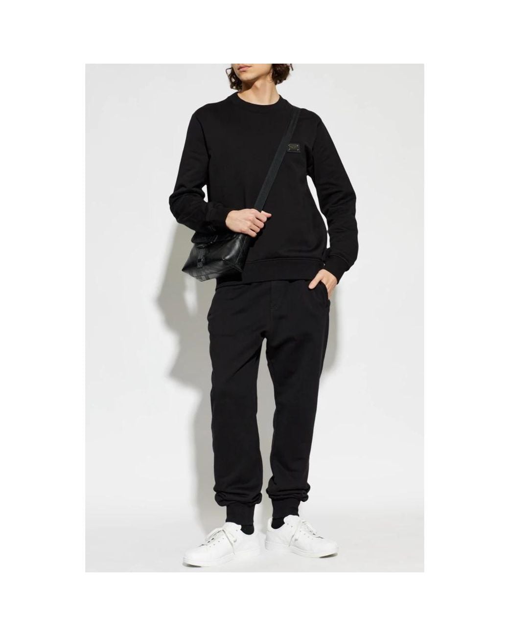Dolce & Gabbana Black Sweatpants for men