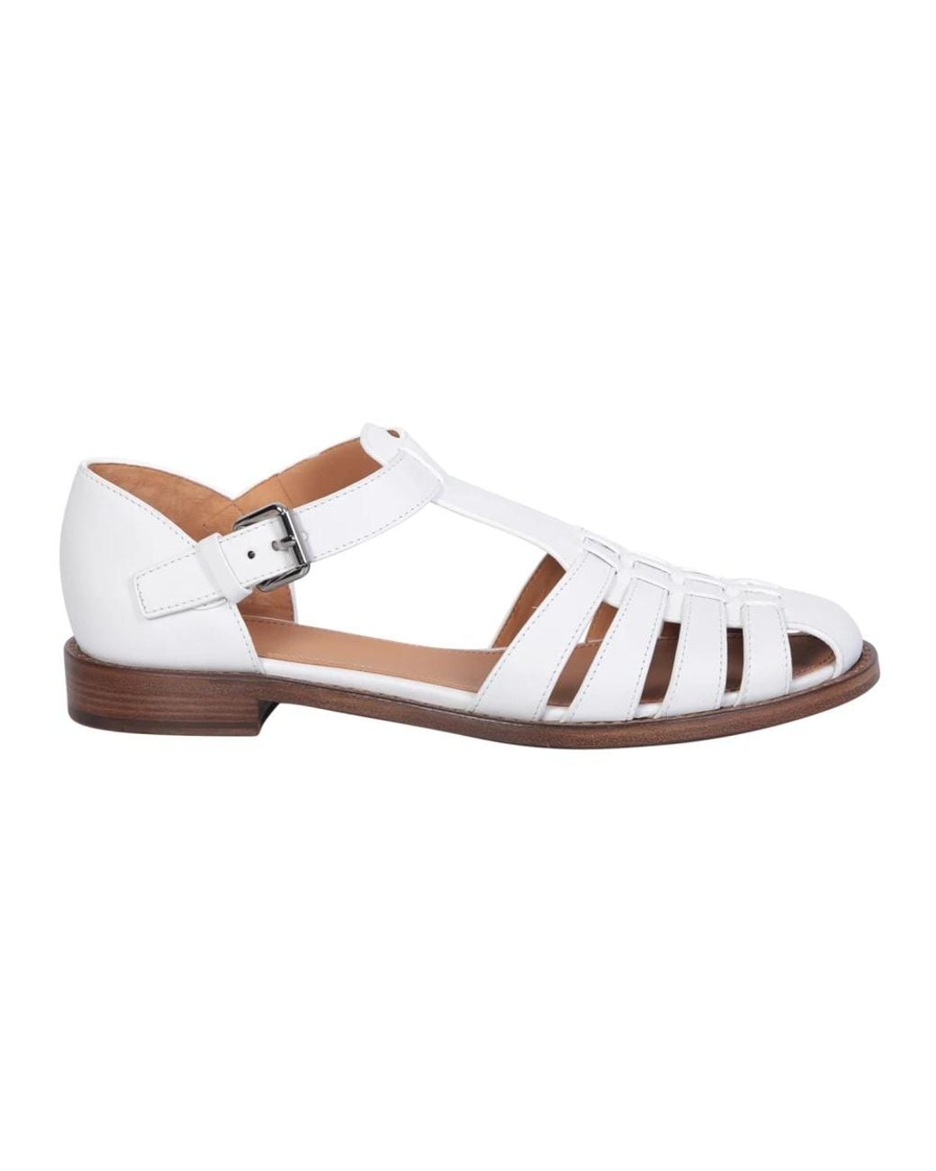 Church's White Flat Sandals