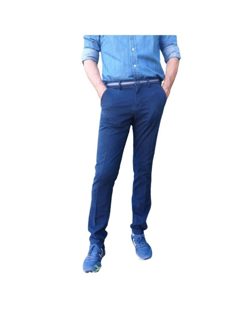 Mason's Blue Slim-Fit Trousers for men