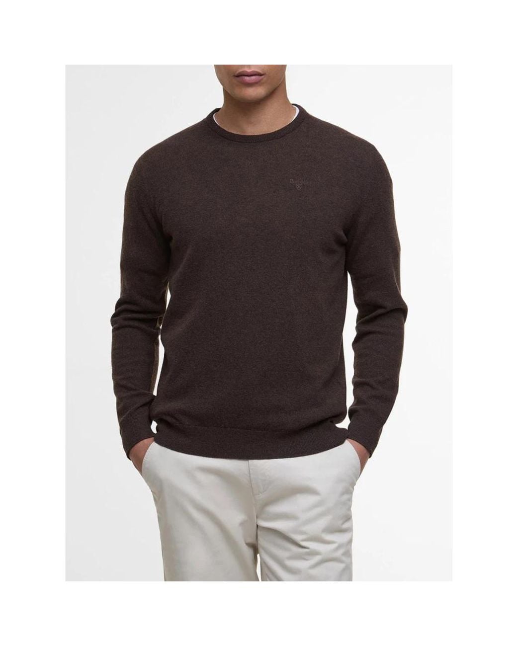 Barbour Brown Round-Neck Knitwear for men