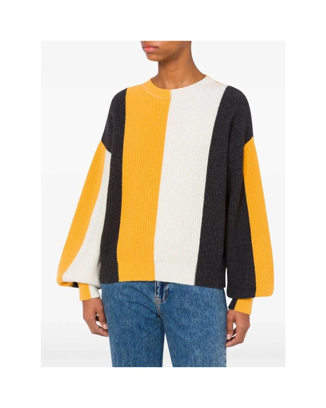 Moschino Yellow Round-Neck Knitwear