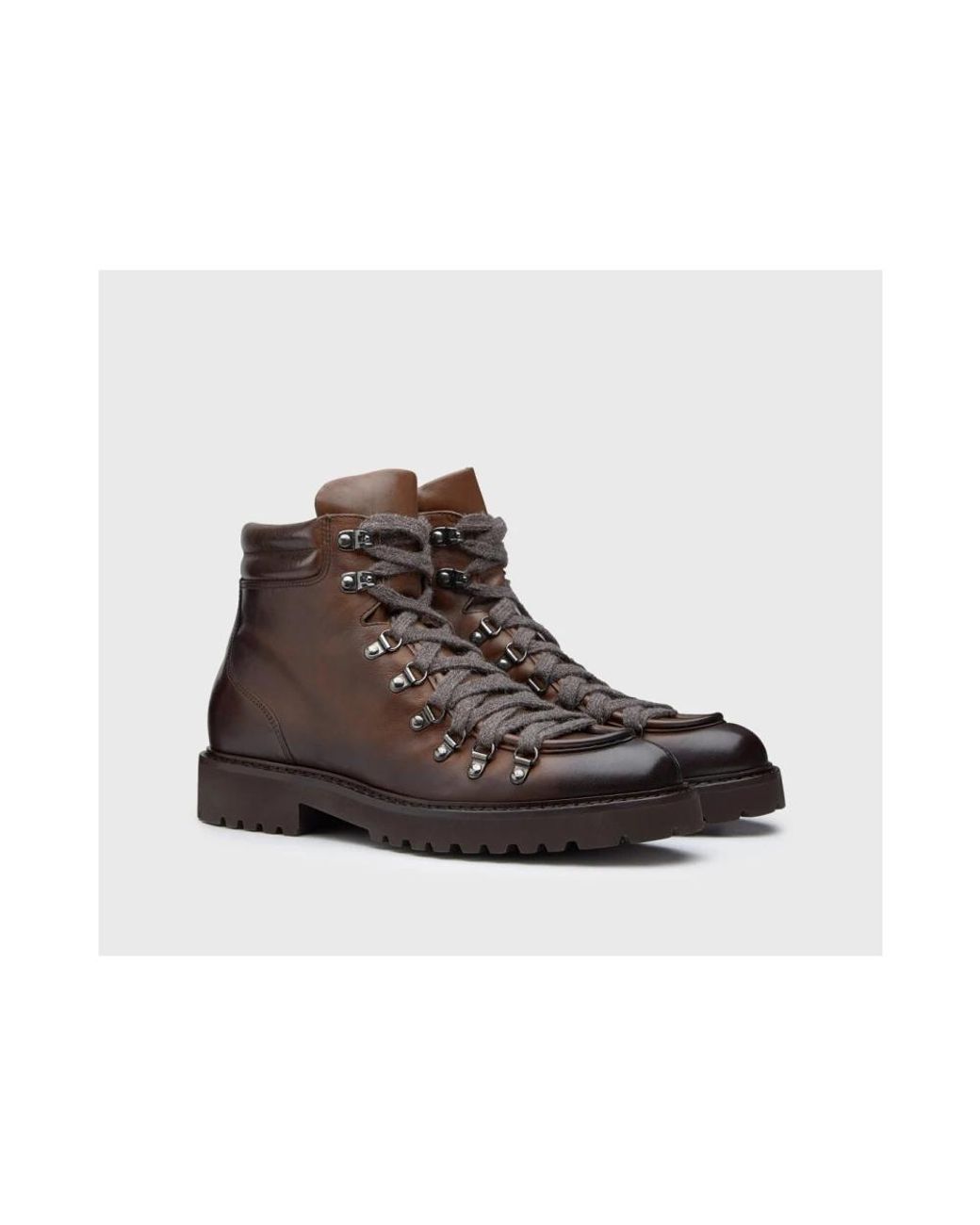 Doucal's Brown Lace-Up Boots for men