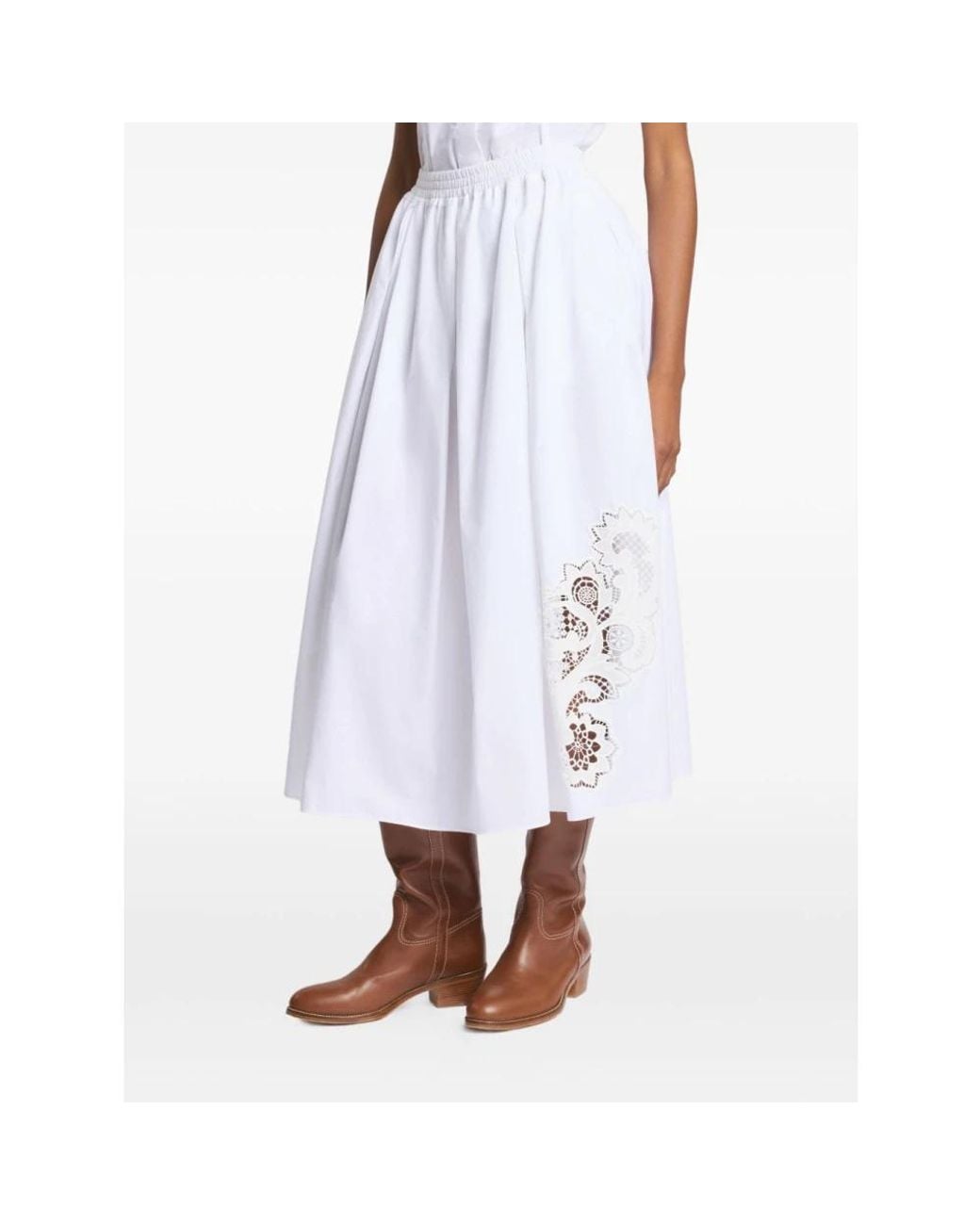 Fay White Midi Skirts