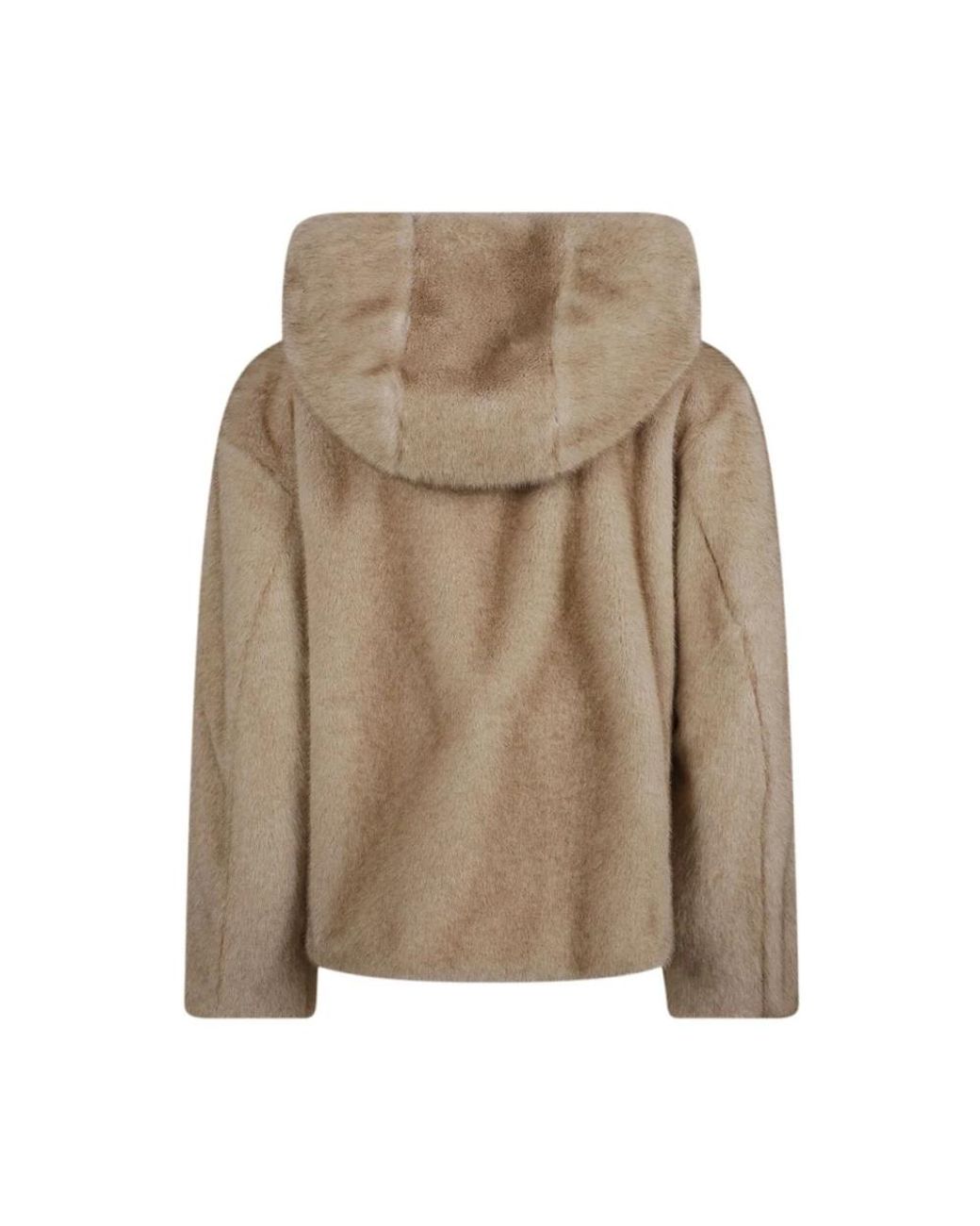 P.A.R.O.S.H. Natural Faux Fur & Shearling Jackets