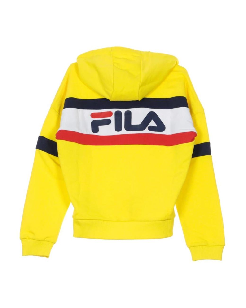 Fila Yellow Lightweight Cropped Hoodie Ella