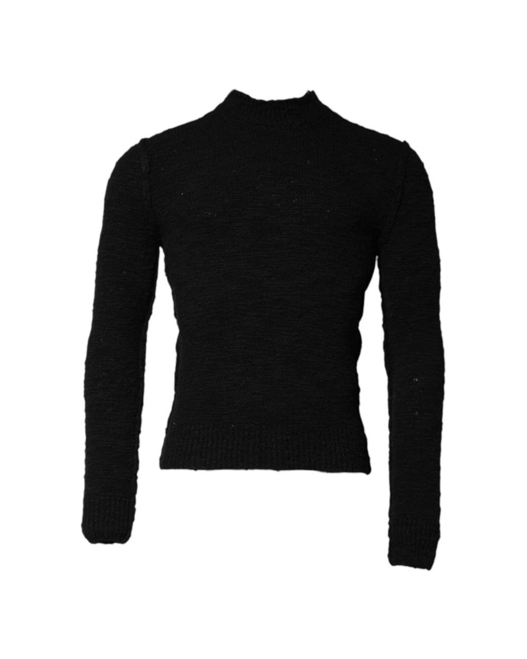 Dolce & Gabbana Black Round-Neck Knitwear for men