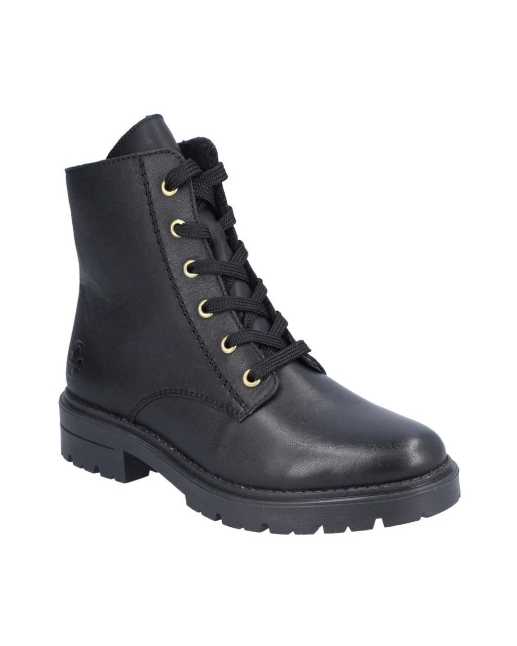 Rieker Black Lace-Up Boots