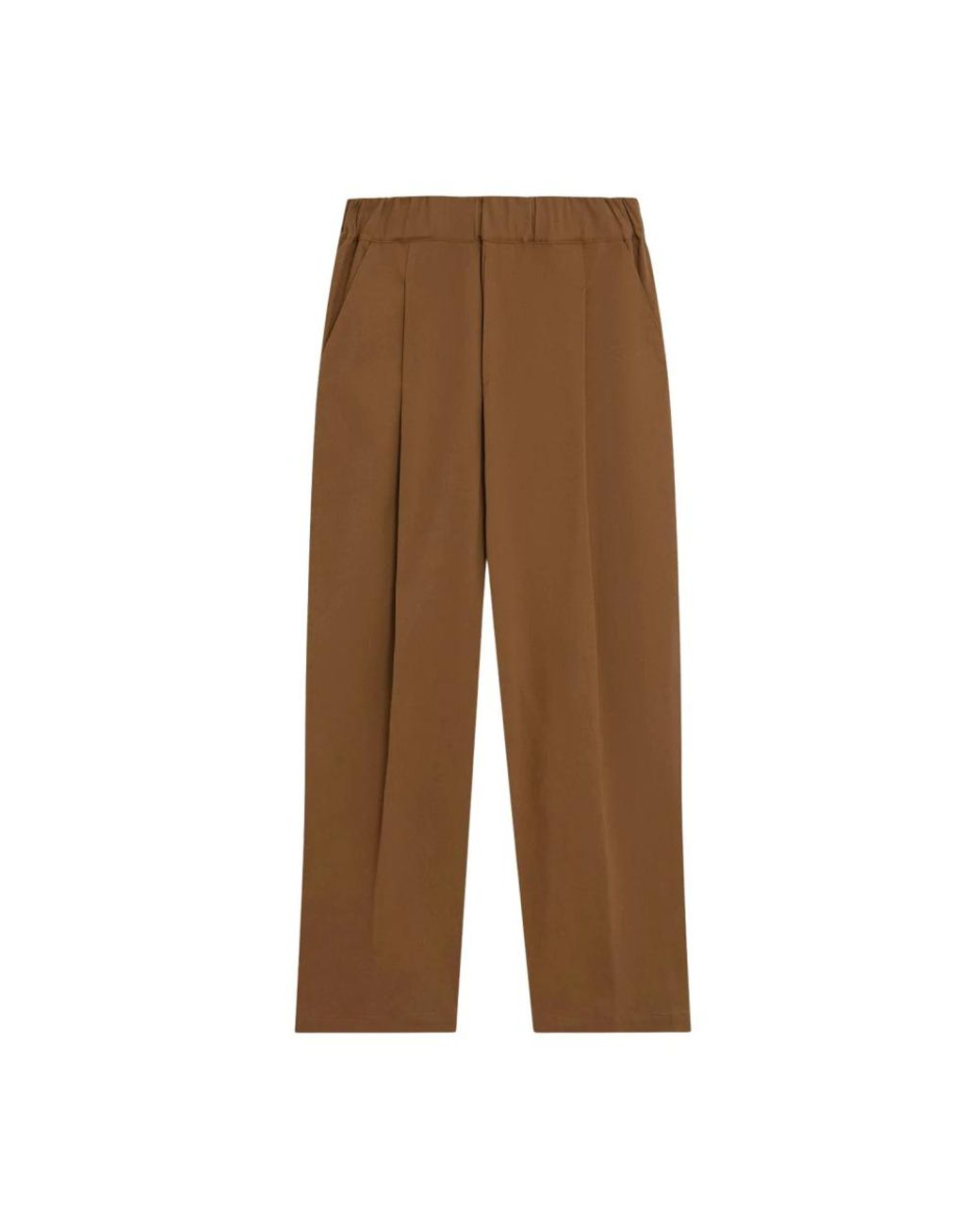 A PAPER KID Brown Straight Trousers for men