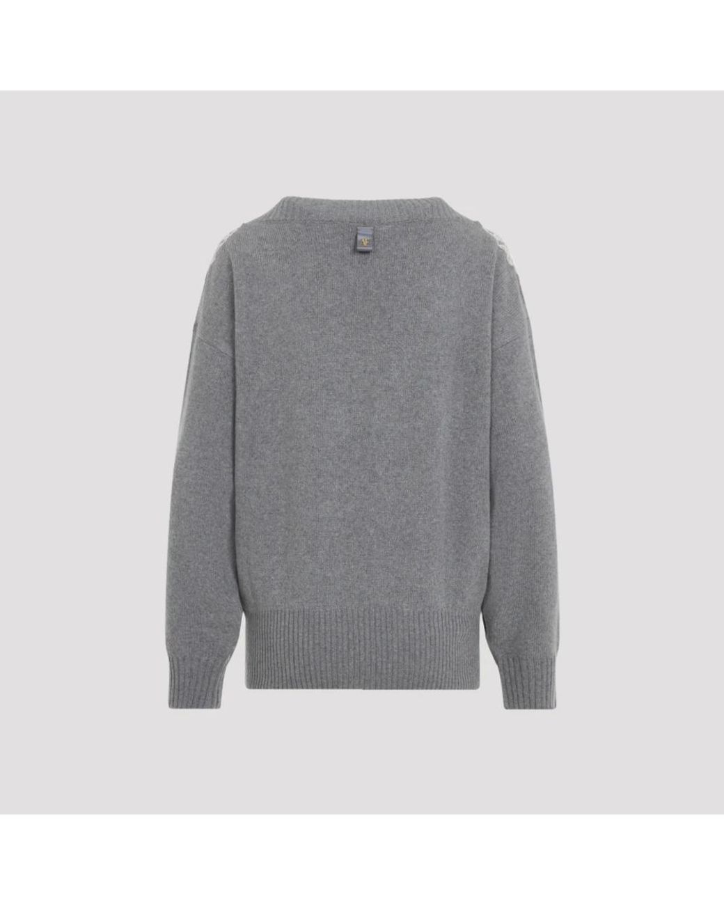 Alberta Ferretti Gray Cashmere Knitwear