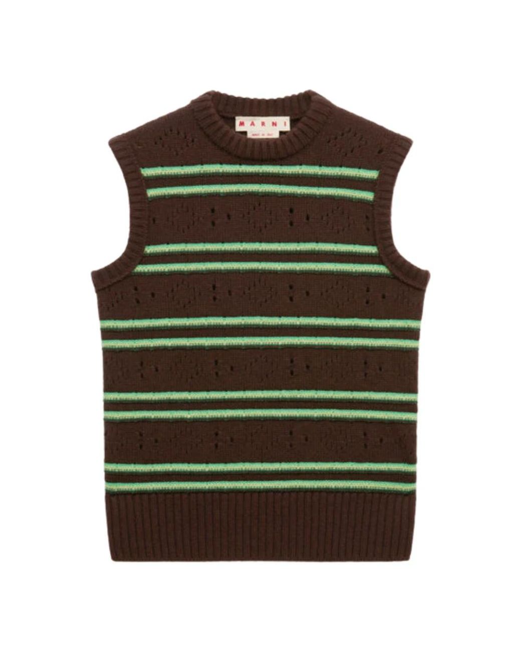 Marni Green Cashmere Knitwear for men