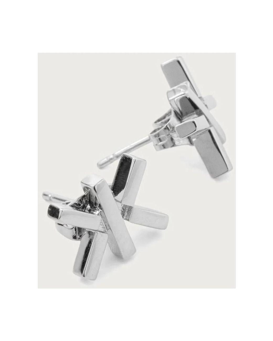 KENZO Metallic Double K Ohrringe