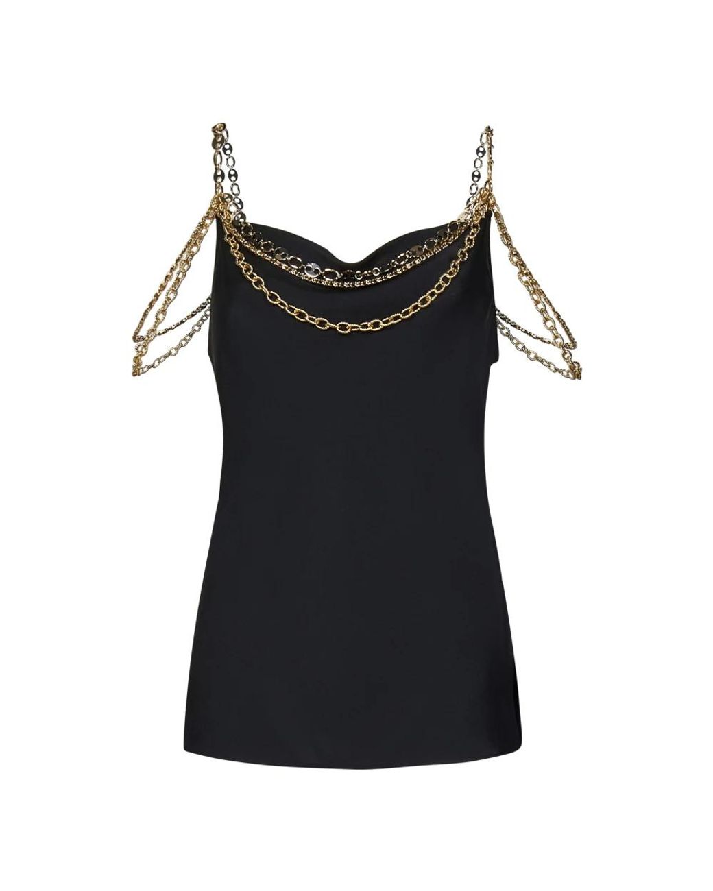Rabanne Black Sleeveless Tops