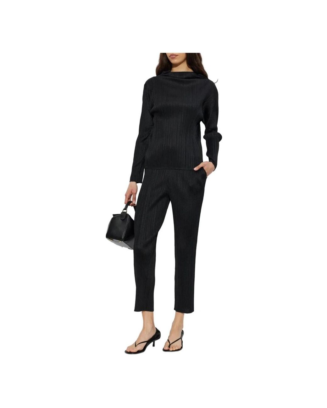 Issey Miyake Black Cropped Trousers