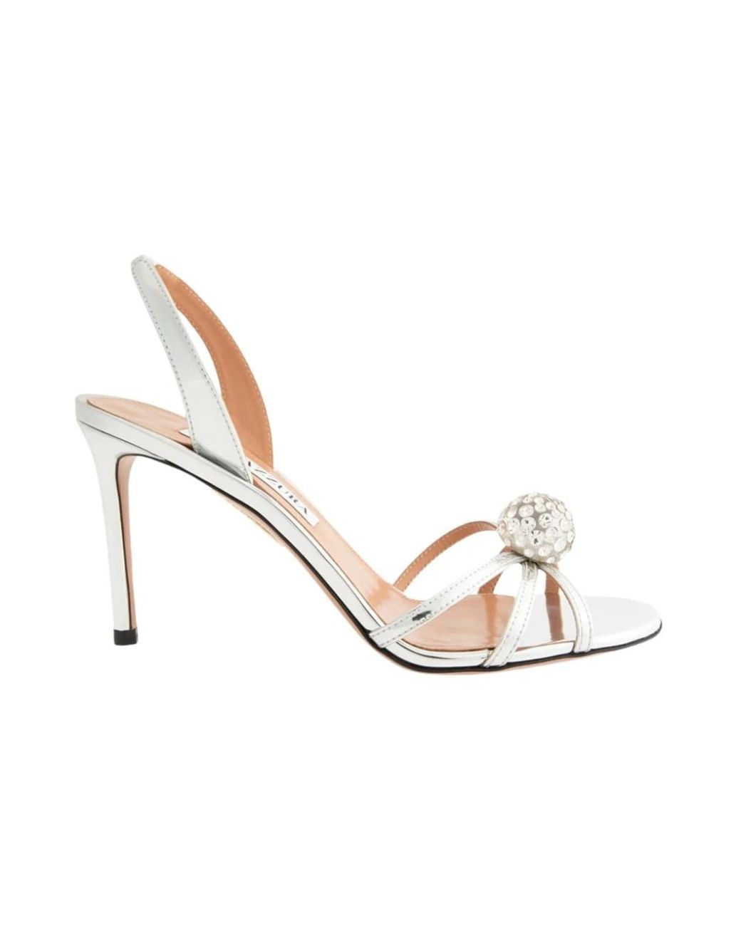Aquazzura Metallic High Heel Sandals