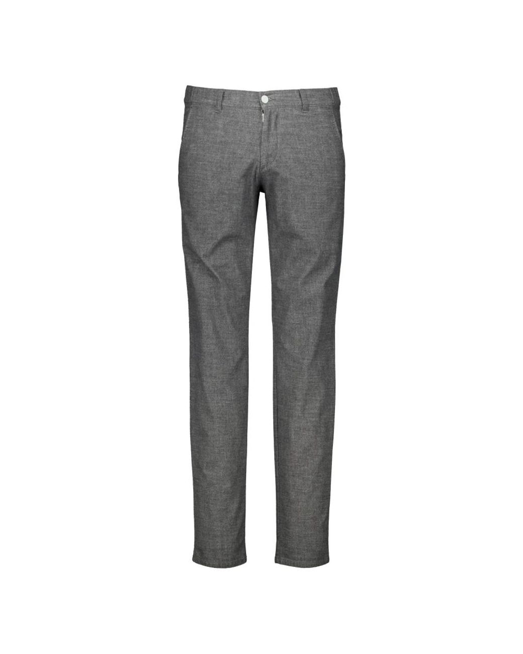 North84 Gray Slim-Fit Trousers for men